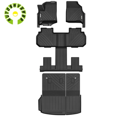Floor Mats Liner w/Backrest Mat for 2024-2026 Chevrolet Traverse All Weather TPE - Изображение 1 из 4