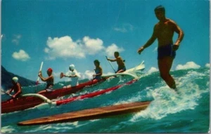 Postal Hawái ""Outrigger Canoe Surfing"" Waikiki Nani Li'i S-49/1961 Cancelar - Imagen 1 de 2