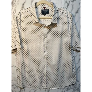 Heritage Report Collection Men's XXL Polka Dot Short Sleeve Button-Up Shirt 4-Wa - Picture 1 of 6