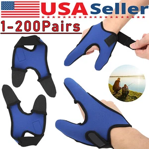 200 X Fishing Gloves Surf Casting Finger Stall Protector Anti-Slip Saltwater Lot - Picture 1 of 19