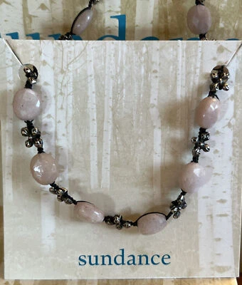 NWT Sundance Catalog Leather Bronze Moonstone “Spring Moon Lariat Necklace” $178 - Image 1 of 4