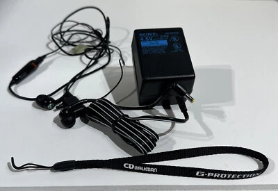 Adaptador de CA Original Cargador Auriculares Muñequera para Sony AC-E455D CD Walkman Foto 1 de 4