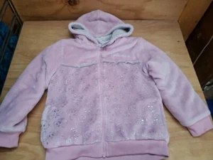 Disney Princess pink full zip hooded fleece jacket size 7 - Picture 1 of 7