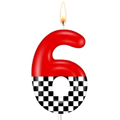 Coche de carreras número de cumpleaños vela coche de carreras tema pastel adorno camión temático Bir... Foto 1 de 4