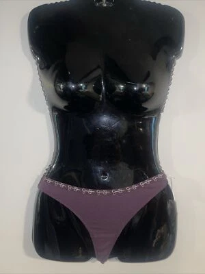 Jessica Simpson Ciruela Púrpura Tanga Panty Ropa Interior Sissy Bragas Medianas Foto 1 de 3