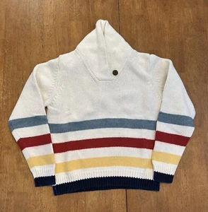 Vintage LL Bean Women’s Hudson Bay Shawl Lambswool Blend Sweater Small - Picture 1 of 5