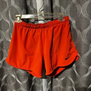 Pantaloncini Nike Running DRI-FIT Atletica Palestra Activewear Arancione Nero Donna - Foto 1 di 6