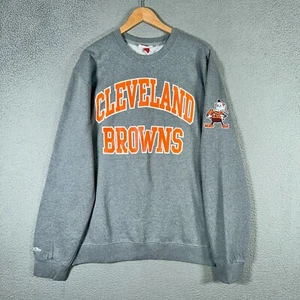 Cleveland Browns Sweatshirt Mens XXL Gray Football Mitchell & Ness Pullover - Picture 1 of 13