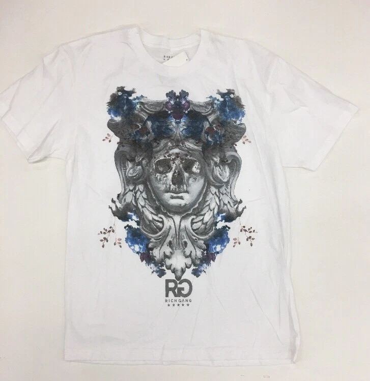 Camiseta Rich Gang King Muestra Pin Para Hombre Talla Grande Blanca 100% Auténtica Foto 1 de 3
