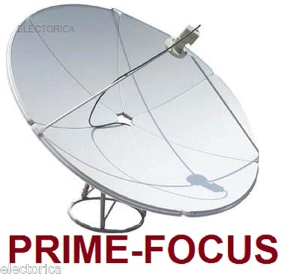 7.8 FT 240CM Prime FOCUS SOLID METAL C/ KU BAND SATELLITE DISH ANTENNA 2.4 Meter - Image 1 of 4