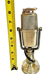 Vintage Microphone Desk Tabletop Lighter Japanese 1950's RARE! COMOY'S OF LONDON - Picture 1 of 11
