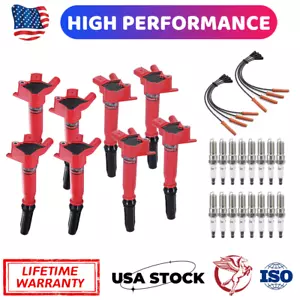 Ignition Coils & Wireset & Spark Plug For 2010-2014 Ford F-150 SVT Raptor 6.2L - Picture 1 of 16