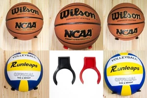 Soporte de pelota montado en pared SPORTA | Almacenamiento de pelotas deportivas de baloncesto y voleibol - Imagen 1 de 10