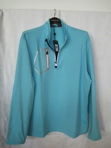 RLX RALPH LAUREN Quarter Zip Golf Pullover Torrey Pines Blue-XXL-Authentic-NWT - Picture 1 of 6