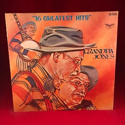 GRANDPA JONES 16 Greatest Hits 1977 US Vinyl LP compilation Best of Gusto  - Image 1 of 4
