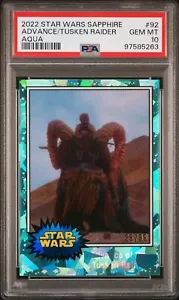 2022 Topps Chrome Sapphire Aqua #92 Star Wars Tusken Raider Adv /99 PSA 10 POP 8 - Picture 1 of 2