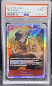 🔥💎🔥 2024 One Piece SR Foil Wings of the Captain #9 Shuraiya PSA 10 🔥💎🔥 - Picture 1 of 2