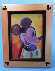 Disney MICKEY MOUSE WOOD PICTURE FRAME (5" X 7") MINT - Picture 1 of 5