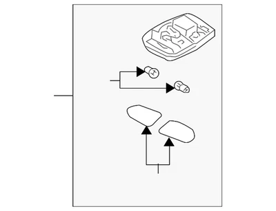 Genuine Nissan Map Lamp Assembly 26430-5M013 - Image 1 of 2