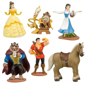 Set 6 pezzi La Bella e la Bestia Playset sei minifigure cake topper in PVC - Foto 1 di 2