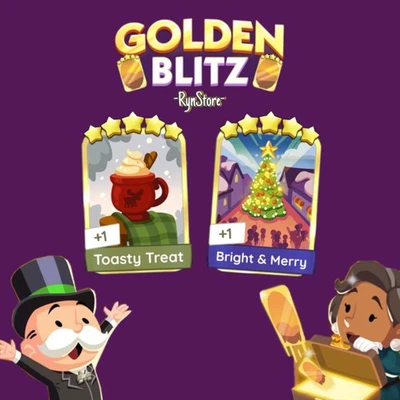 GOLDEN_BLITZ_RAINCOAT READY & RAFTER MAPACHE_ORO_TARJETA_MONO_POLI_PEGATINA Foto 1 de 4