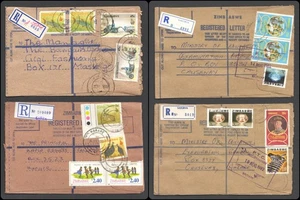 RHODESIA- ZIMBABWE 1982- 1997- SADZA- SAKUBVA- 4 REGISTERED COVERS T512 - Foto 1 di 8