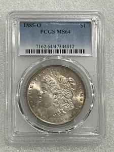 Dólar de plata O Morgan 1885 graduación profesional MS 64 ~ belleza en tono dorado ~~ (012) - Imagen 1 de 2