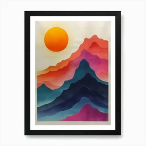 'Sunrise' 114 Art Print Framed Wall Art Poster Canvas Print Picture - Picture 1 of 4