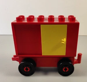 Lego Duplo rosso camion contenitore porta scorrevole da 2638 kit del 1987 in ottime condizioni - Foto 1 di 6