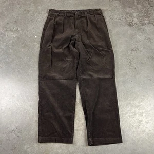 Polo Ralph Lauren Corduroy Pants Brown 34x29.5 Vintage Preppy Andrew Preowned - Picture 1 of 21