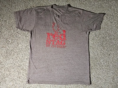 Camiseta Jim Beam Ciervo Rojo Bourbon Para Hombre Marrón Agujeros VER MEDIDAS Foto 1 de 4