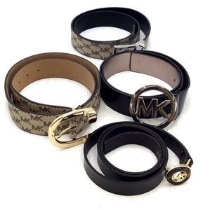 NWT Michael Kors Women's Belts Lot of 4: Signature Brown/Solid Black - Size M/L - Picture 1 of 12
