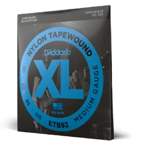 D'Addario ETB92 Tapewound Bass Guitar Strings, Medium, 50-105 Long Scale - Picture 1 of 19