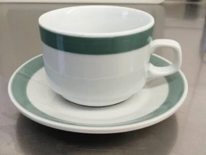 1 Stück DDR Mitropa Kaffeetasse,Untertassen Rationell grün,HO,Reichsbahn,Konsum - Bild 1 von 2