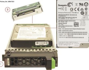 Fujitsu FTS:ETFDH9 2.5" 900GB SAS 12GB/s 10K HDD In Caddy CA07670-E815 - Picture 1 of 1