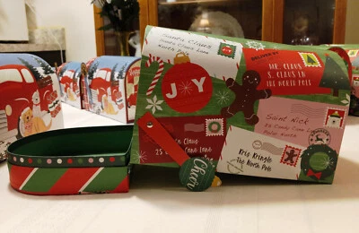 Greenbrier Co. Christmas Letters to Santa Mailbox Gift Box Hard Cardboard 4 size - Image 1 of 4