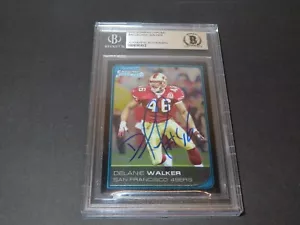 Delanie Walker Signed 2006 Bowman Chrome #49 RC 49ers Auto Beckett BAS COA 1A - Picture 1 of 5