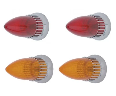 Conjunto de luz trasera de montaje empotrado para Cadillac 1959 (2 lentes rojas y 2 ámbar) Foto 1 de 4