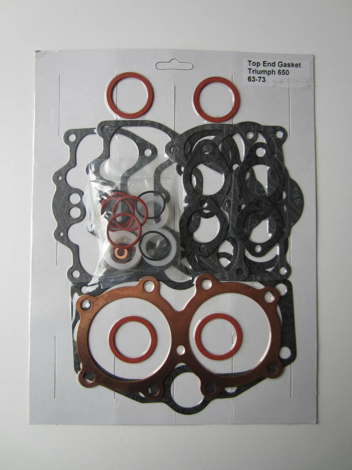 JUEGO DE JUNTAS DE EXTREMO SUPERIOR MOTOR TRIUMPH 650cc TR6 T120 1963-73 BONNEVILLE TIGER Foto 1 de 1