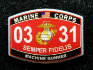 Ametralladora MOS 0331 SOLAPA SOMBRERO PIN UP MARINES DE EE. UU. CORBATA TAC USMC REGALO VETERANO ** - Imagen 1 de 24