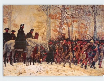 Postcard The March to Valley Forge by William B. T. Trego Valley Forge PA USA - Image 1 of 2
