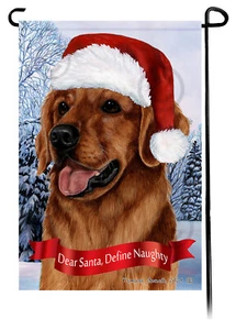 Dear Santa, Define Naughty Garden Flagge - Dark Golden Retriever 064A - Bild 1 von 1
