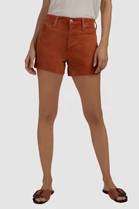 $168 AG Adriano Goldschmied Women's Orange Alexxis Denim Shorts Size 29 - Picture 1 of 4