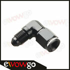 90 Degree AN3 3AN Female To AN-3 Male Fittings Adapter Aluminum Black