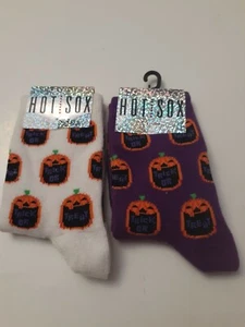 Halloween Socks 2 Pairs Kids 7- 8 1/2 New Great Spooky Gift- Brand New - Picture 1 of 2