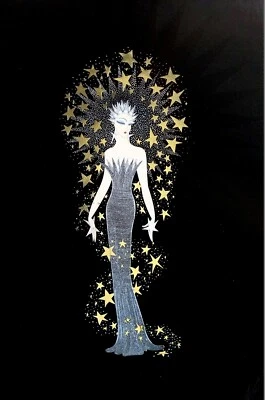 Impresión de calendario mate Erte 1998 Starstruck moda Art Deco Foto 1 de 4