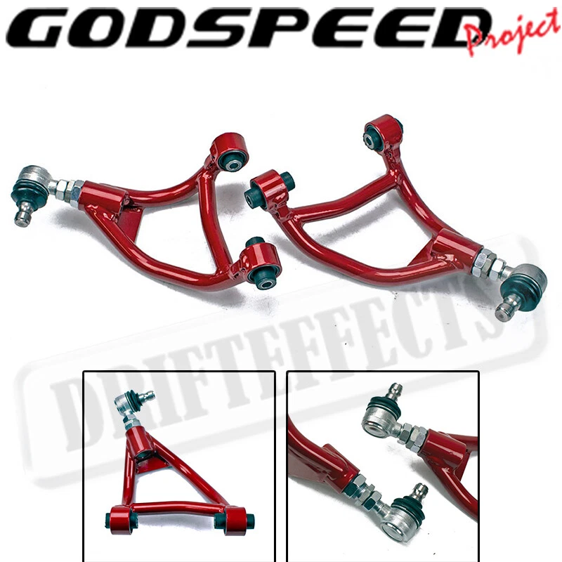 KIT DE INCLINACIÓN SUPERIOR TRASERA AJUSTABLE GODSPEED PARA SUBARU WRX / WRX STI GR/GV 2008-14 Foto 1 de 4