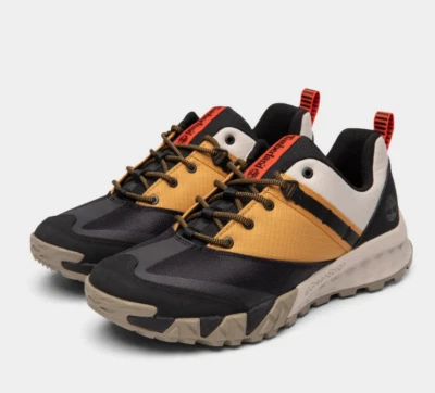 Timberland Men's 9 M Trailquest Low Hiking Shoes in Black Mesh With Wheat - Image 1 of 4