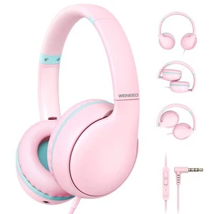 Kids Headphones with HD Microphone Over Ear 85/94dB Volume Limited Headphones... - Picture 1 of 7