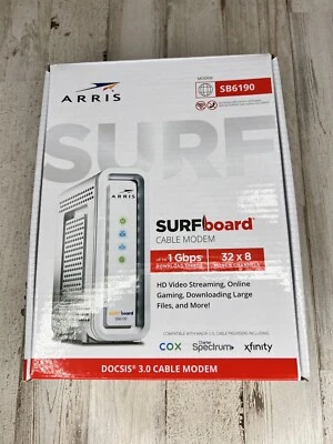 ARRIS SURFboard SB6190 DOCSIS 3.0 32 x 8 Gigabit Cable Modem - Image 1 of 4
